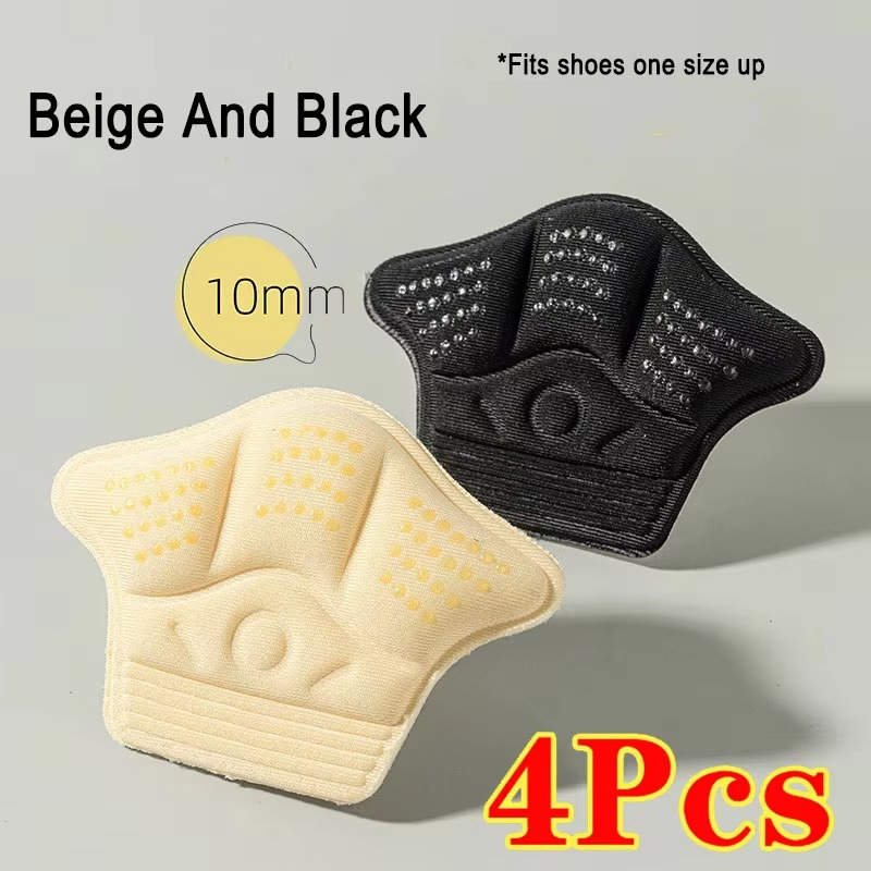 4Pcs Heel Stickers Heel Protectors Sneaker Shrinking Size Insoles Anti-wear Feet Shoe Pads Adjust Size High Heel Cushion Inserts