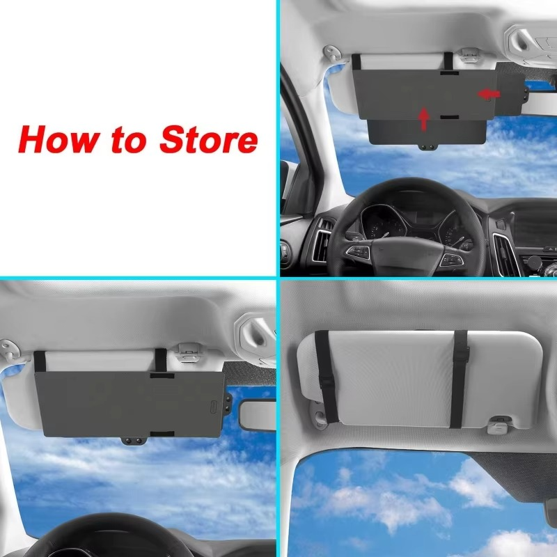 Sunvisor Extender Auto Polarized Anti-Glare Extension Front Side Window Visor Protects Against for Sun for Glare Fog UV