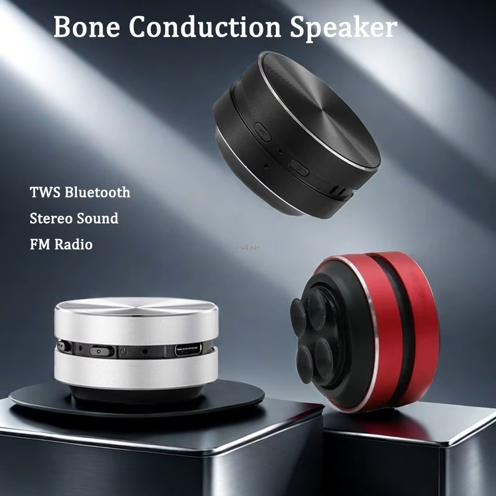 Wirelessly BT Speaker Bone Conduction Speakers Mini Portable Loud Stereo Sound Built-in Mic Sound Box Bone Conduction Speakers