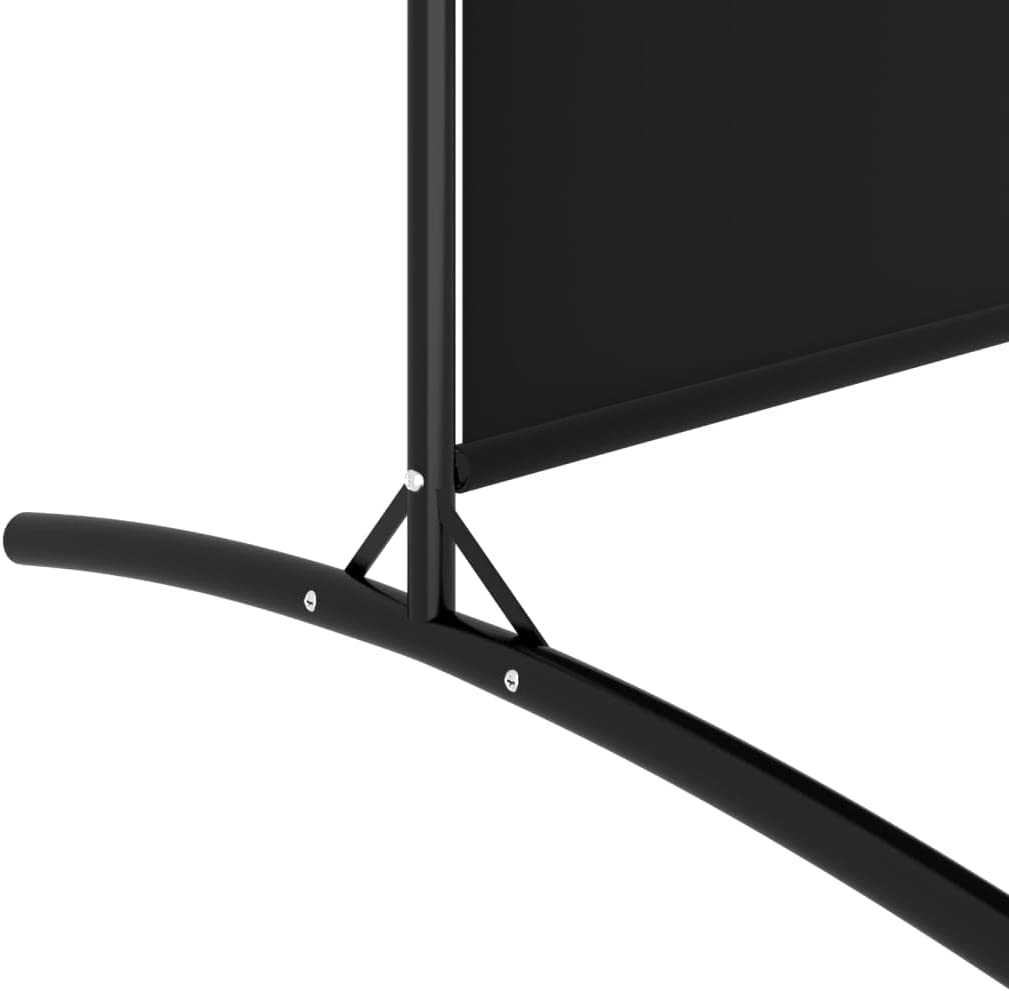 3-Panel Room Divider Living Room Bedroom Partition Privacy Protection Screen Room Separator Folding Dressing Wall Black Fabric