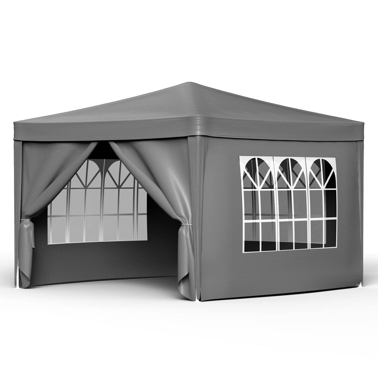 Gazebo Outdoor Camping Wedding Tent Side w/Wall & Window Folding Canopy