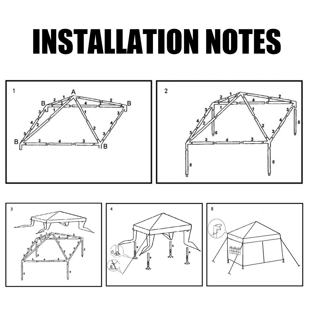 Gazebo Outdoor Camping Wedding Tent Side w/Wall & Window Folding Canopy