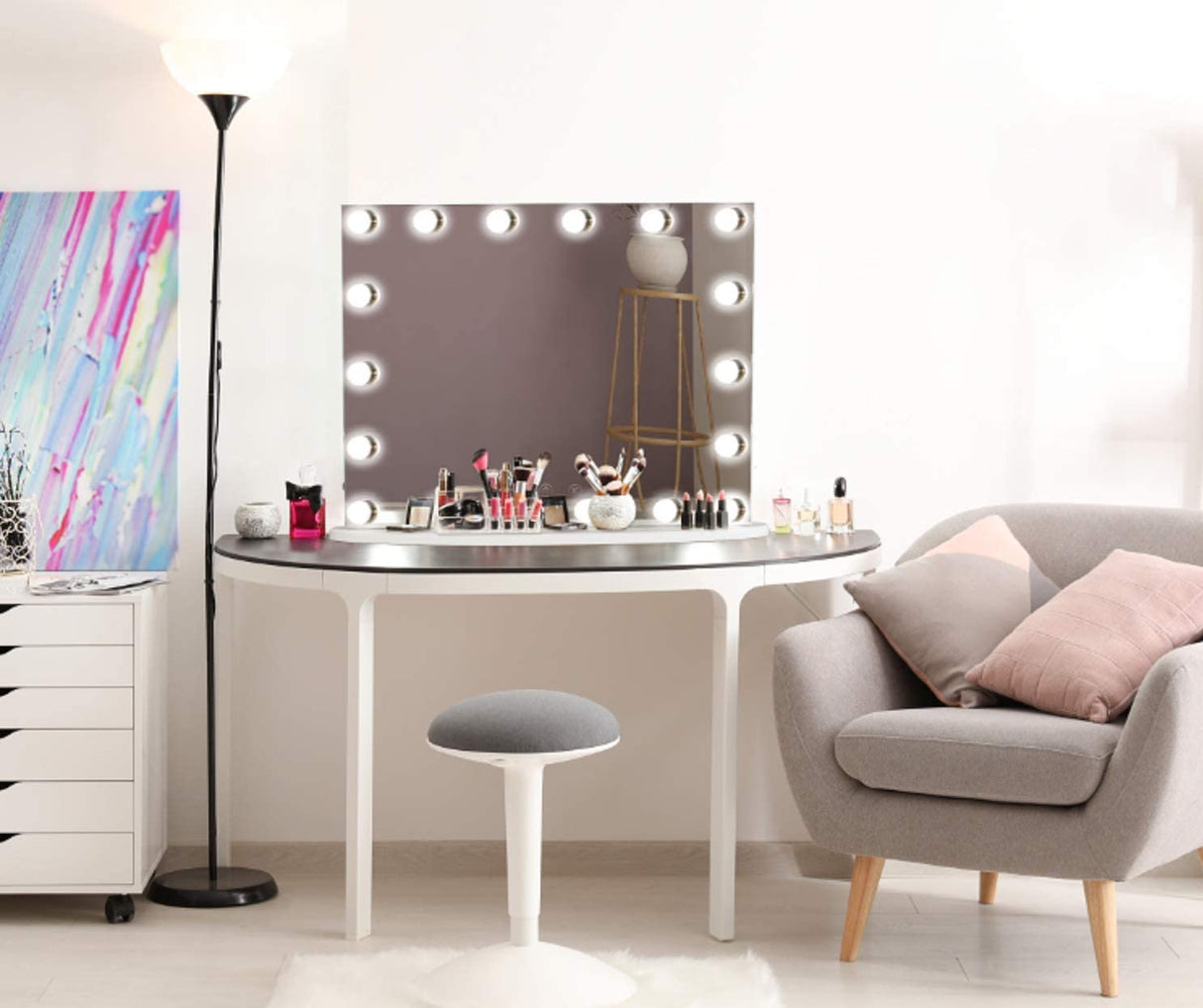 Vanity Tabletop Makeup Hollywood Mirror