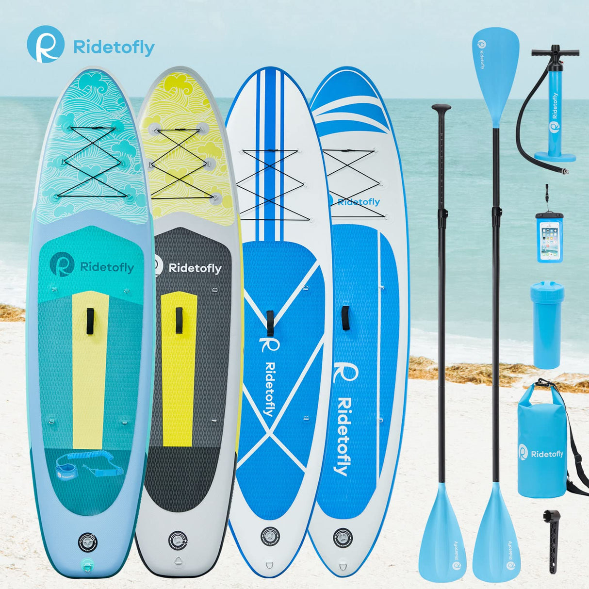 Stand Up Paddle Board, 10.6'x32''x6'' Inflatable Paddle Board with SUP Accessories, Included Hand Pump, Adjustable Paddle/ Seat, Waterproof Bag, for Yoga, Fishing, Touring