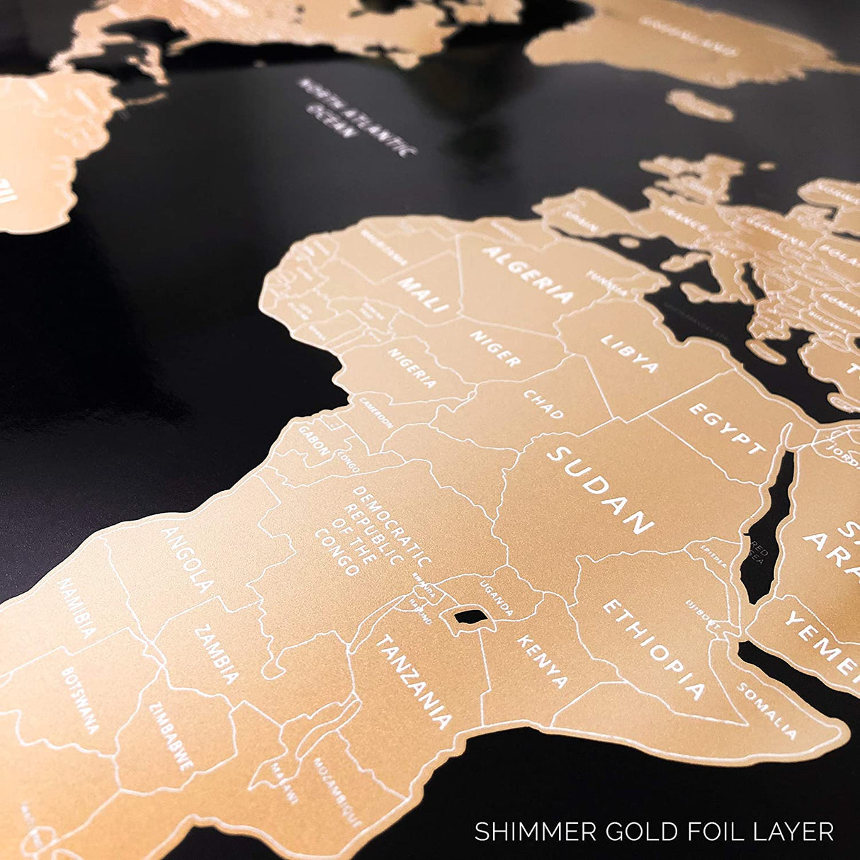 Large Premium Full Colour Scratch Off World Map