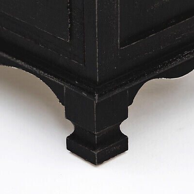 2x LaBella Bedside Table 2 Drawer Vintage Side Storage Cabinet Bedroom BLACK