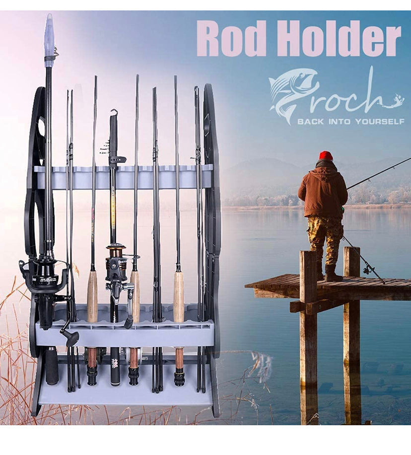 16 Fishing Rod Holder Storage Rack