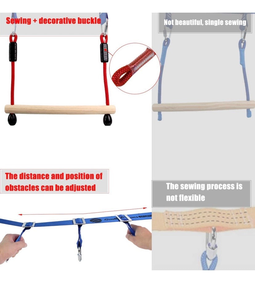 Ninja Warrior Line Hanging Obstacle Course for Kids