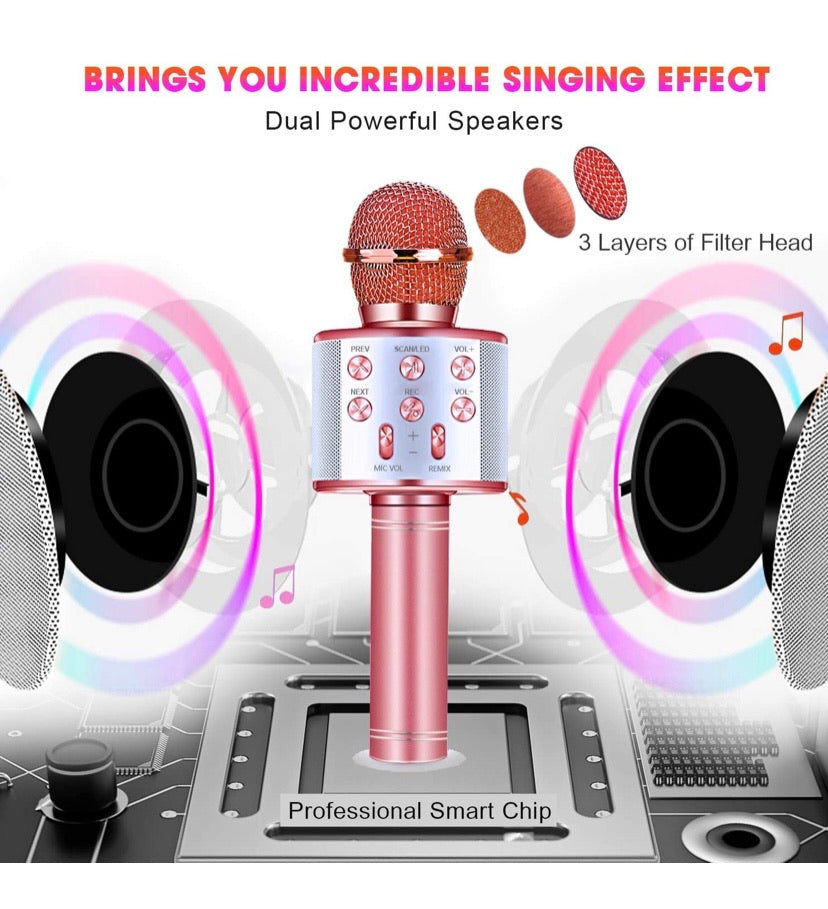 Wireless 4 in 1 Bluetooth Karaoke Microphone