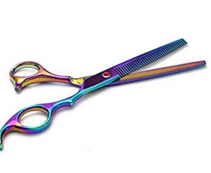 Professional Pet Grooming Scissors Set Straight Scissors Thinning Scissors Curved Scissors Comb case