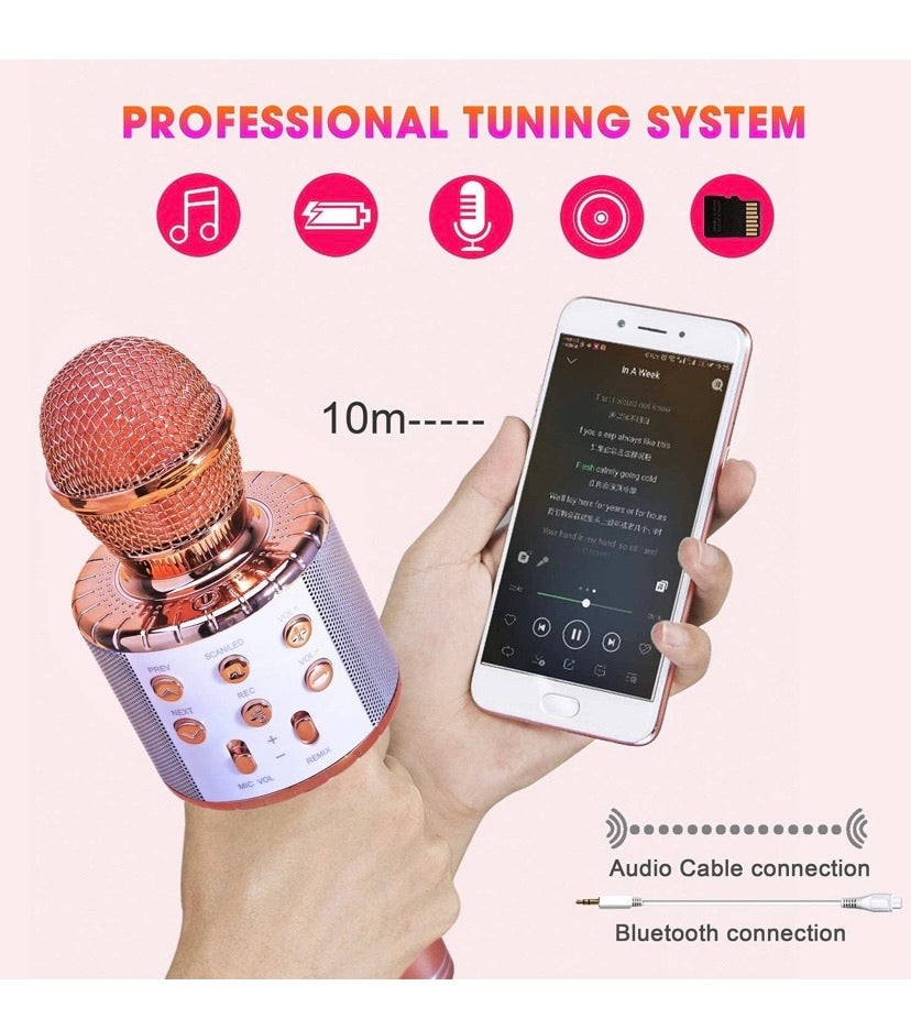 Wireless 4 in 1 Bluetooth Karaoke Microphone