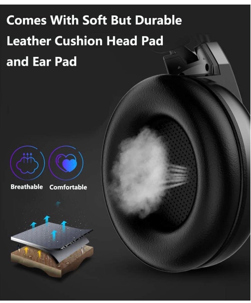 Proxima Direct Gaming Headset Headphone, headset with microphone&LED Light For Laptop Computer, PS4,Cellphone, 3.5mm Stereo Wired Over Ear Gaming Headset Comatible with PC/Laptop/Xbox 360/Xbox One