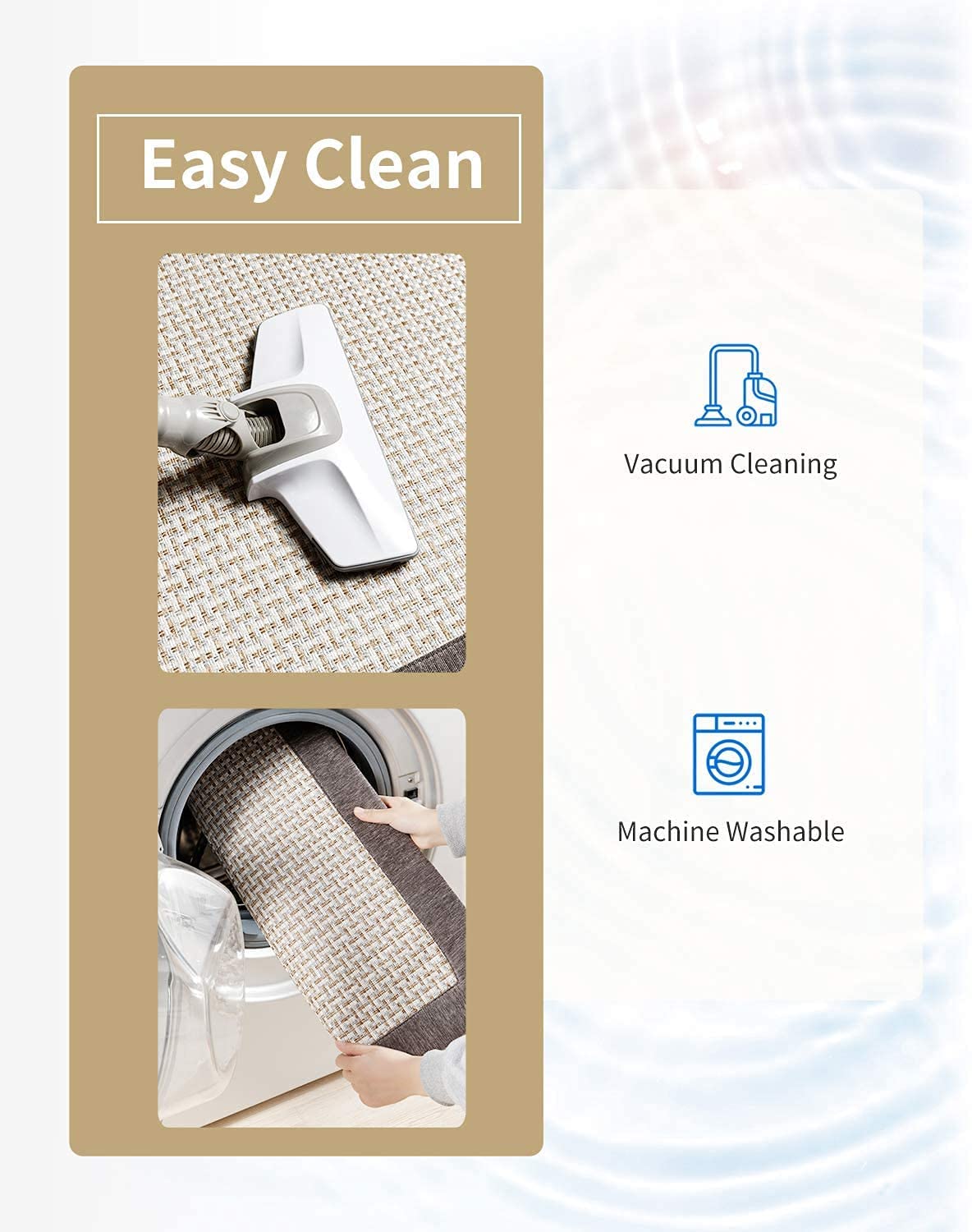 Kitchen Floor Mats, Anti Slip Kitchen Sink Absorbent Rugs and Mats, Non Skid Kitchen Floor Mat, Non Slip Standing Mat Washable (Grey)