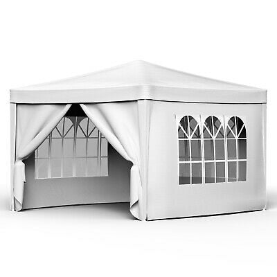 Gazebo Outdoor Camping Wedding Tent Side w/Wall & Window Folding Canopy