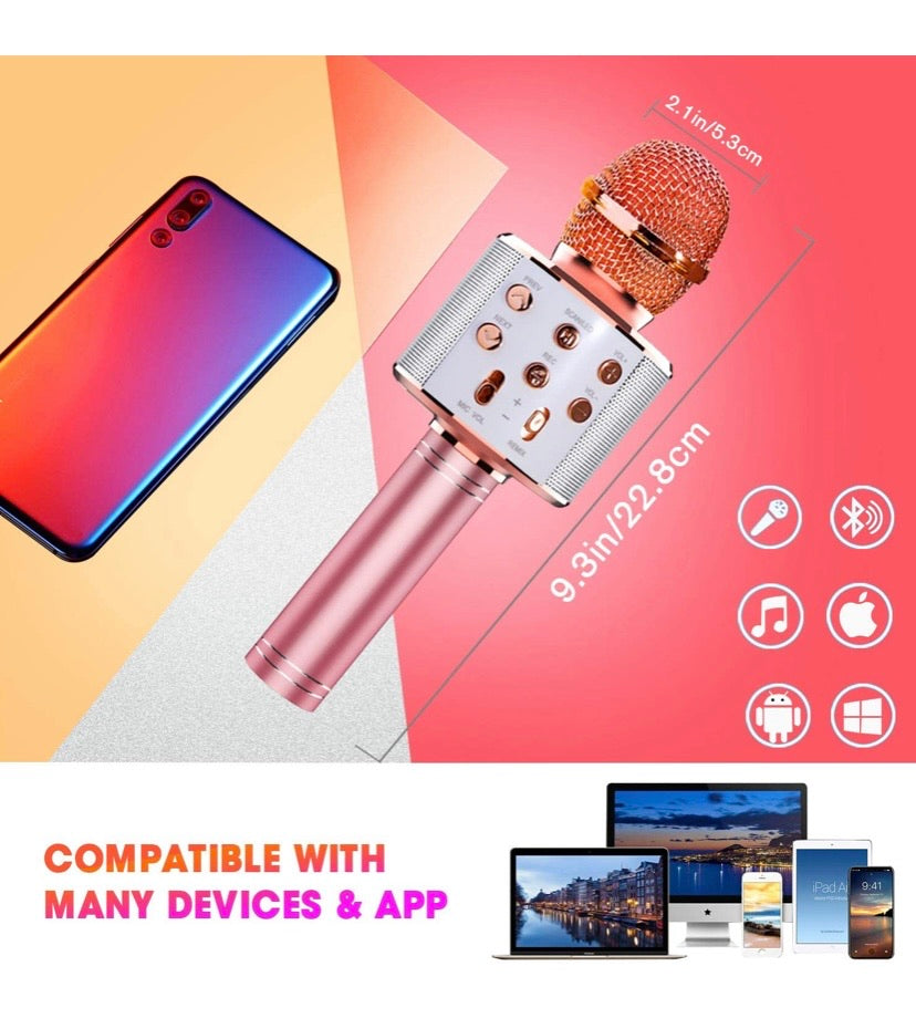 Wireless 4 in 1 Bluetooth Karaoke Microphone