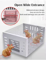 Household Fully Automatic Mouse Trap Safe Continuous Mouse Trap No Return Indoor Large Space Non-toxic Reusable Humane Rat Trap