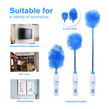360° Rotatable Electric Feather Duster Dirt Dust Brush Vacuum Cleaner Furniture Window Bookshelf Carpet Household Cleaning Tool