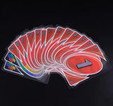 Board Games UNO H2O Card Game WaterProof Pressure Proof PVC Plastic Transparent Kids Toys Playing Cards Halloween Birthday Gifts