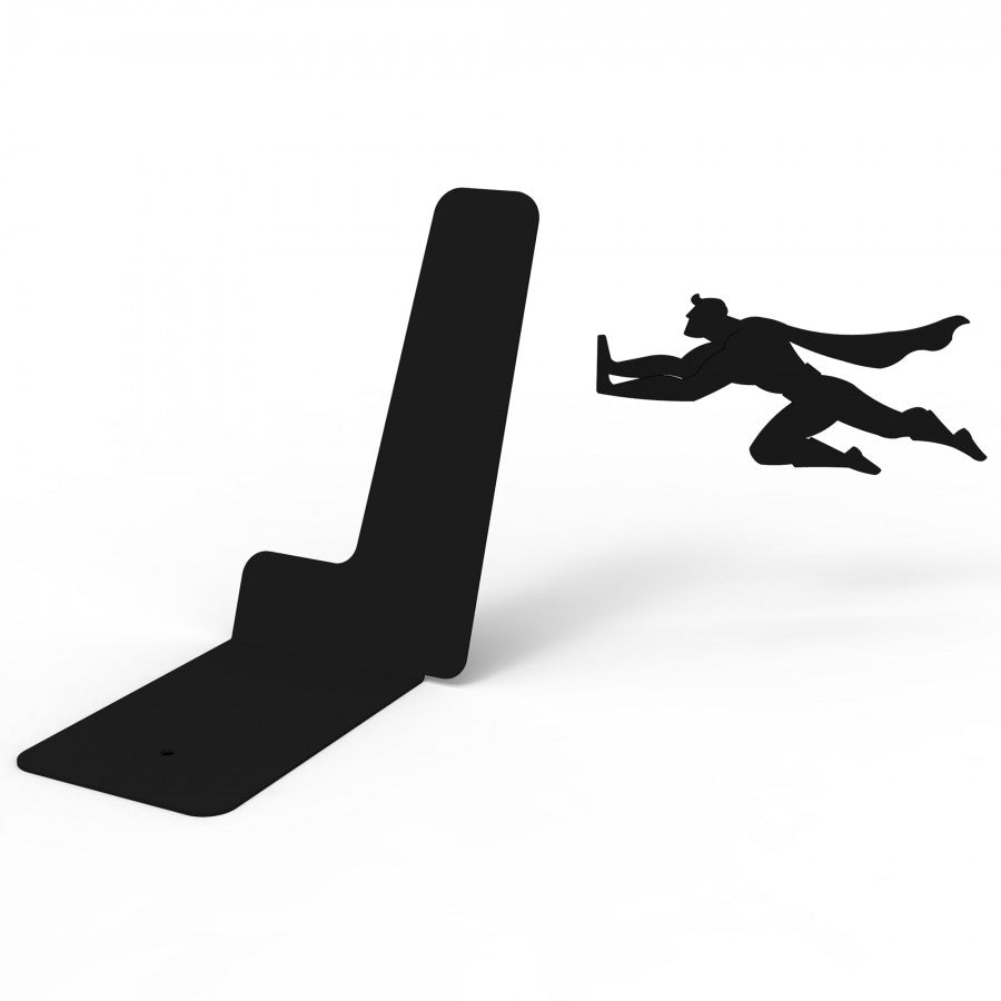 Superhero Bookend Figurines Metal Bookshelf Decor Desktop Ornament Office Desktop Accessories Bookshelf Home Decoration