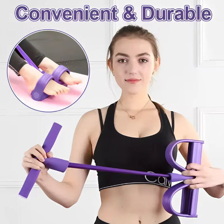 Multi-Functional Fitness Resistance Band with Pedal