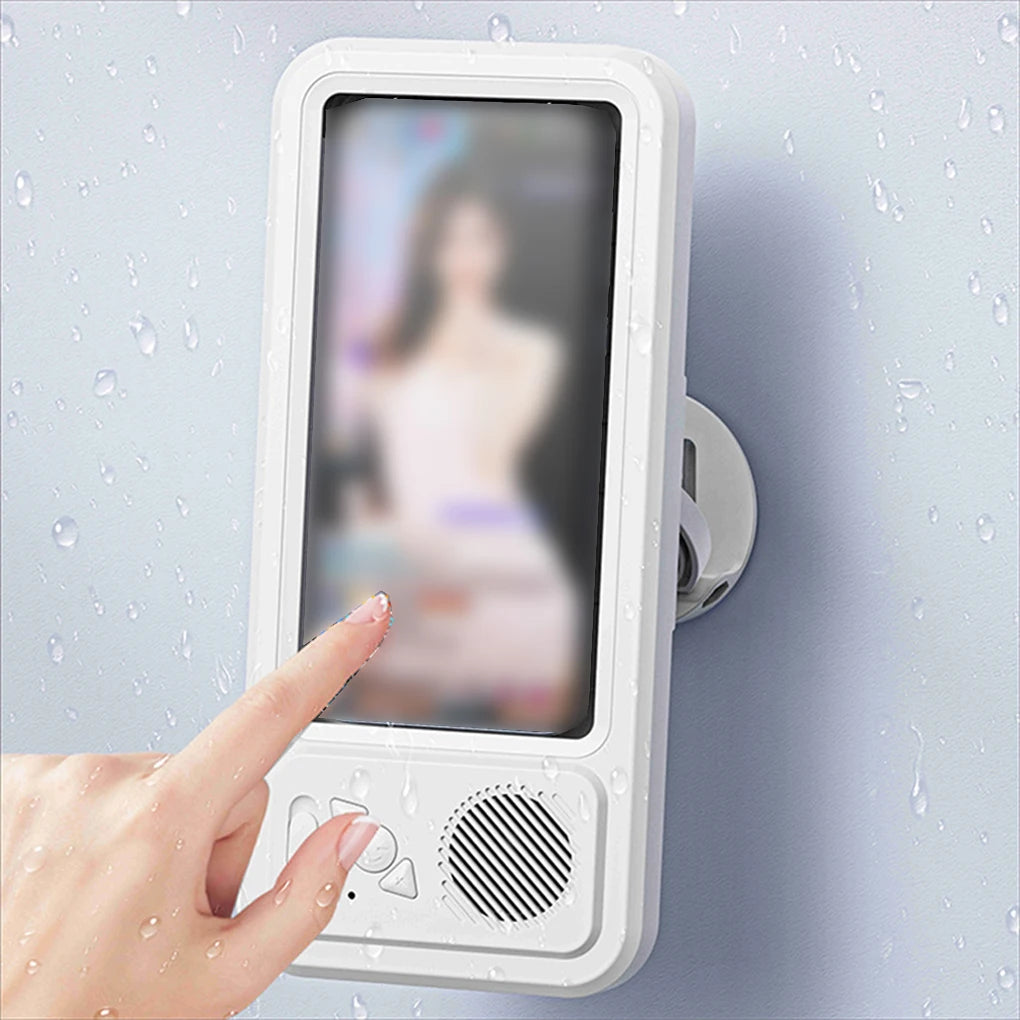 Waterproof Shower Phone Holder with Bluetooth Speaker