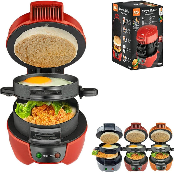 Multifunction Hamburger Maker Sandwich Toaster Breakfast Waffle Grill for Home