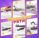 Portable Mini Electric Sewing Machine Handheld Sewing Machine with Bobbin for Needlework Handwork Home Travel