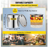 Alcohol Distiller Water Wine Home Copper Boiler Moonshine Still 12L 3Gal