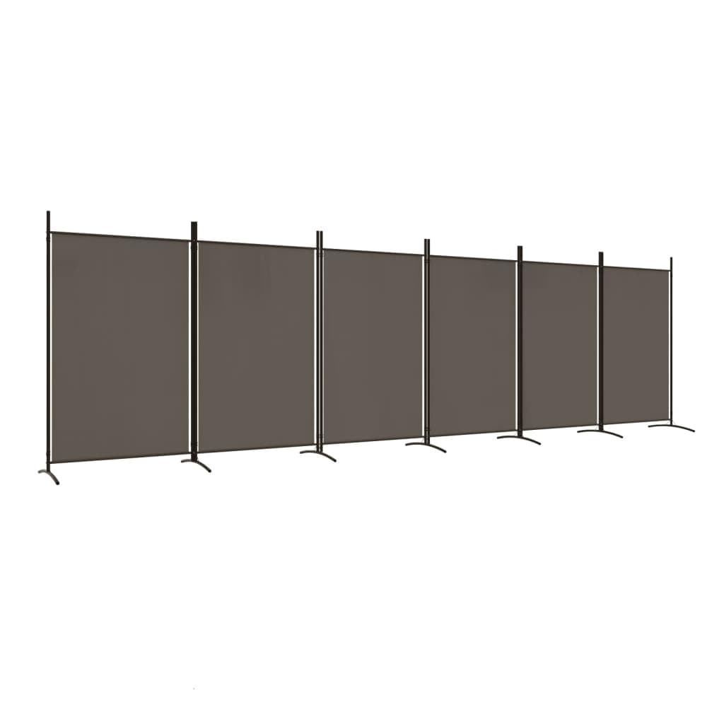 vidaXL Modern Room Divider with Foldable Design, 5-Panel Fabric Divider in White, Privacy Screen for Living Room and Bedroom, 433x180 cm