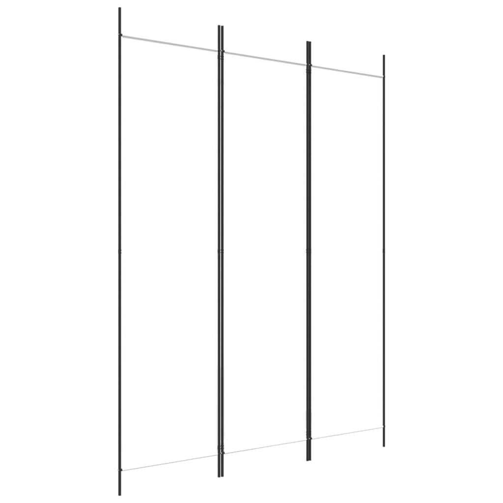 'vidaXL 6-Panel Room Divider in Black - Versatile and Foldable Partition, Made with Durable Fabric and Iron, Ideal for Bedroom and Living Room