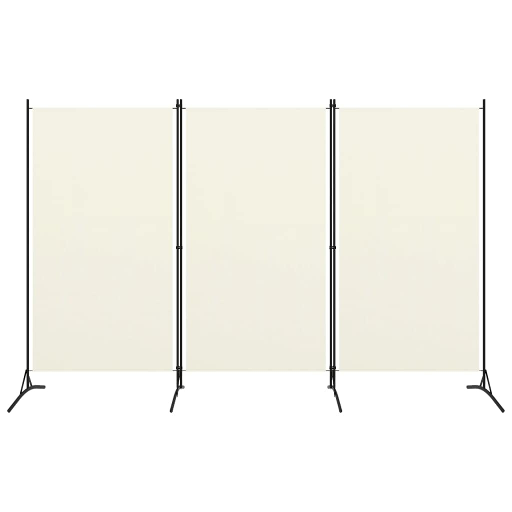 vidaXL Modern Room Divider with Foldable Design, 5-Panel Fabric Divider in White, Privacy Screen for Living Room and Bedroom, 433x180 cm