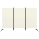 vidaXL Modern Room Divider with Foldable Design, 5-Panel Fabric Divider in White, Privacy Screen for Living Room and Bedroom, 433x180 cm