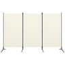 vidaXL Modern Room Divider with Foldable Design, 5-Panel Fabric Divider in White, Privacy Screen for Living Room and Bedroom, 433x180 cm