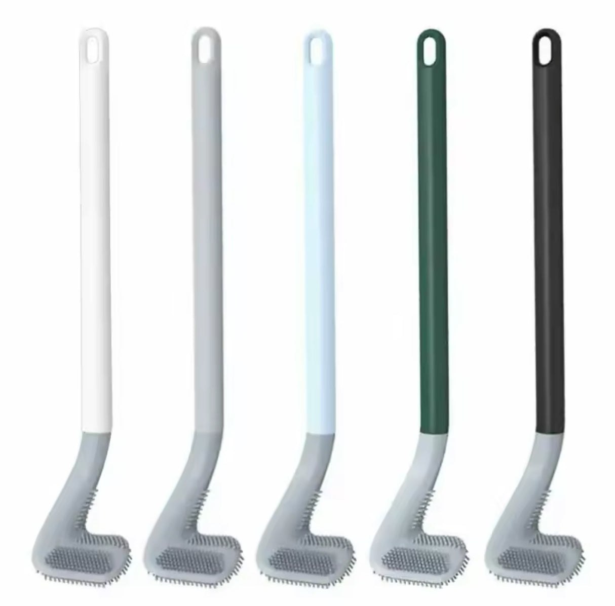 Creative no-punch Golf plastic Toilet Brushes  Set Long Handled Toilet Cleaning Brush Black Modern Hygienic Bathroom Accessories