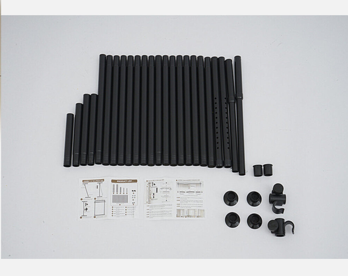 Large Room Divider Panel Privacy Partition Divider Screen Rod 1.1-3m Adjustable