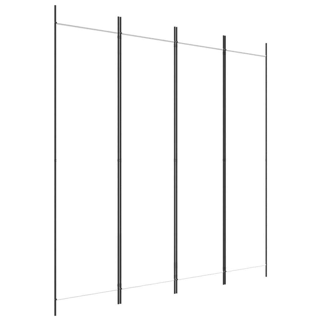 'vidaXL 6-Panel Room Divider in Black - Versatile and Foldable Partition, Made with Durable Fabric and Iron, Ideal for Bedroom and Living Room