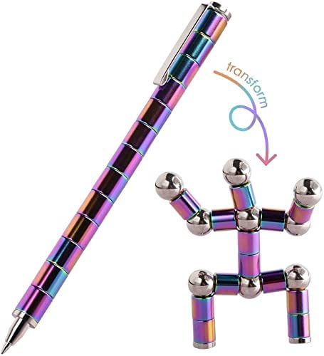 Decompression Magnetic Metal Pen, Eliminate Pressure Fidget Gadgets, Multifunction Writing Magnet Ballpoint Pen, Kids or Friends