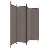 'vidaXL 6-Panel Room Divider in Black - Versatile and Foldable Partition, Made with Durable Fabric and Iron, Ideal for Bedroom and Living Room
