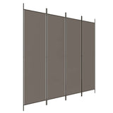 'vidaXL 6-Panel Room Divider in Black - Versatile and Foldable Partition, Made with Durable Fabric and Iron, Ideal for Bedroom and Living Room