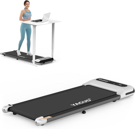 Walking Pad Treadmill, Under Desk Treadmill, 2.5HP Treadmills for Home with Remote Control & Led Display, Non-Slip, Compact Portable, Low Noise for Home/Office Fitness Exercise