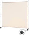 SIMFLAG 6FT Single Panel room divider with Wheels,Rolling Fabric room dividers for Partition privacy screens,Freesting Wall Divider for Home Office,Hospital,(Beige)