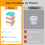 6 Pack Stainless Steel Snack Containers,Leak Proof Stainless Steel Storage Container With Silicone Lid,Suitable for Picnics Schools, Salad Dressing Containers Lunch Boxes