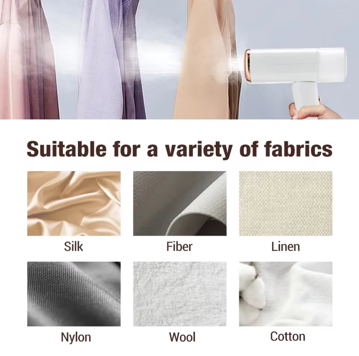 Garment Steamers 130ml Handheld Fabric Steamer Fast-Heat 1000W Garment Steamer Iron Steam Cleaner for Home Travelling Portable