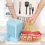49 Holes Kebab Maker Box Portable Meat Skewer Maker Box Detachable Kebab Maker Tool Multifunction for Camping Barbecue