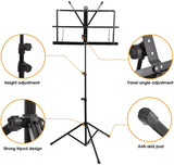 Provecta Music Stand,Folding Adjustable Music Holder,Portable Music Sheet Stand Holder with Carrying Bag