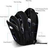 Travel Laptop Backpack, Water Resistant College School Computer Bag Gifts with USB Charging Port for Men & Women Fits 15.6 Inch Notebook