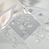 Modern Ceiling Light 40W Dimmable LED Ceiling Lamp Fixture, 6 Petals Flush Mount Flower Chandelier Ceiling Lighting Fixture, Acrylic for Kitchen Bedroom Dining Room Living Room