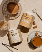 Nutra Organics Collagen Beauty Vanilla 225g | Low Sugar, Non-Dairy, Drink Mix w/Vitamin C | Collagen Powder that Supports Skin Elasticity & Hydration, Healthy Hair, Nails, & Gut Wellbeing (18 Serves)