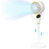 YOPOWER Tower Fan Portable Floor Fan Electric Cooling Fans with 3 Speed, 12H Timer, 70° Oscillating, LED Digital Display for Bedroom Home Office, White