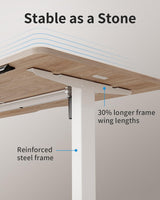 FEZIBO Electric Standing Desk Adjustable Height, 40 x 24 Inch Sit and Stand Desk, Home Office Desk, Ergonomic Workstation Computer Desk, Ivory